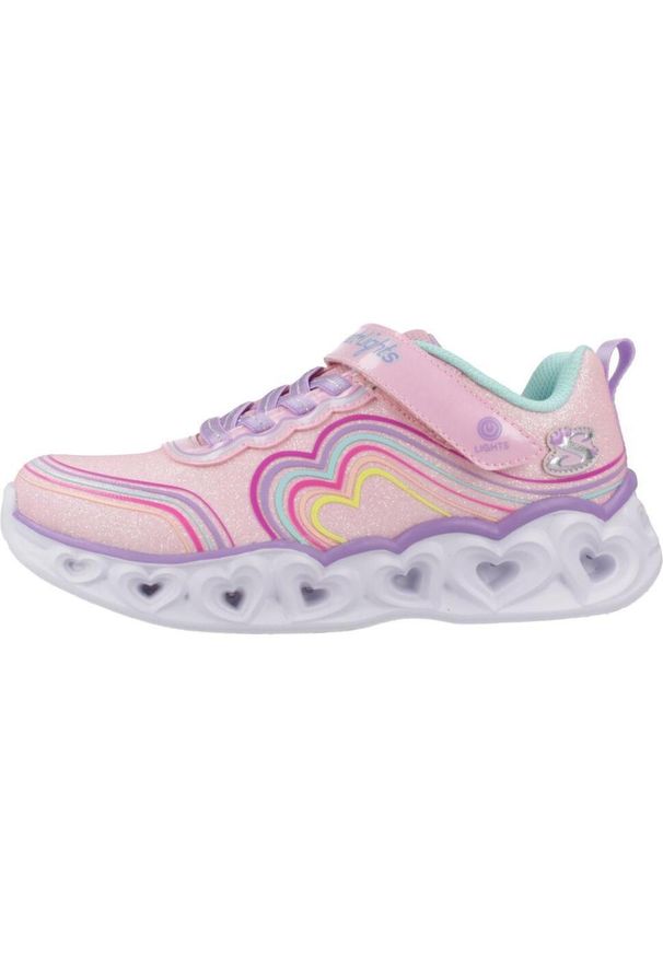 skechers - Buty do chodzenia dla dzieci Skechers Heart Lights. Kolor: różowy. Materiał: syntetyk, materiał. Szerokość cholewki: normalna. Model: Skechers Sport. Sport: turystyka piesza