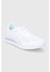 Asics buty Tiger Runer kolor biały. Nosek buta: okrągły. Zapięcie: sznurówki. Kolor: biały. Materiał: guma. Model: Asics Tiger