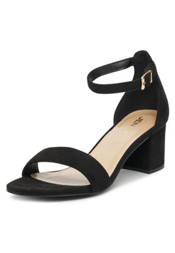 Jenny - JENNY Sandały WS0730-06 Czarny. Kolor: czarny. Materiał: materiał