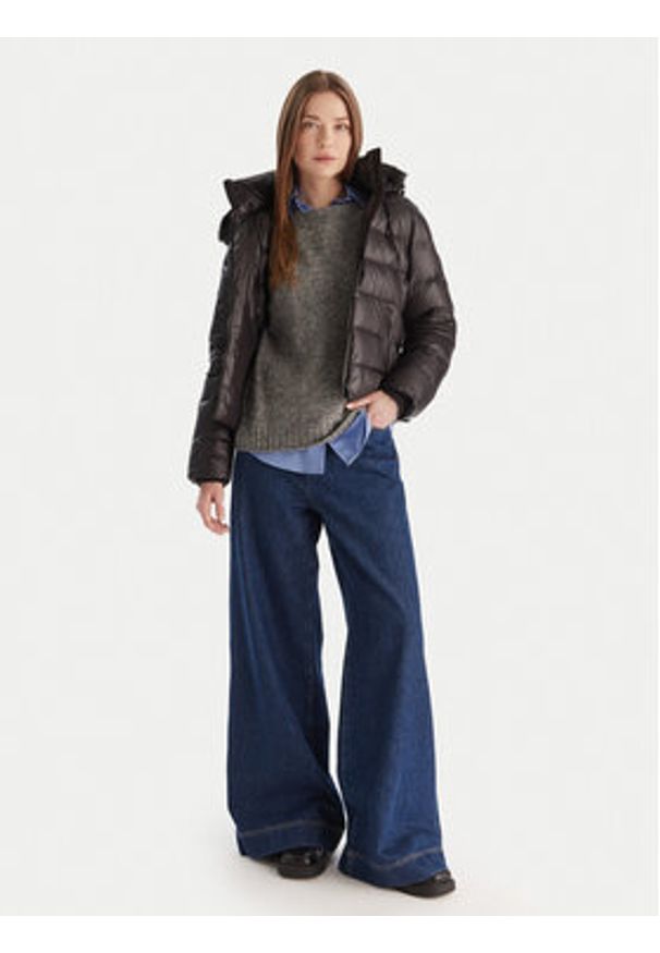 TOMMY HILFIGER - Tommy Hilfiger Kurtka puchowa WW0WW47354 Czarny Slim Fit. Kolor: czarny. Materiał: syntetyk