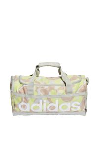 Adidas - Linear Graphic Duffel Bag (Small). Kolor: wielokolorowy, szary, biały. Materiał: materiał