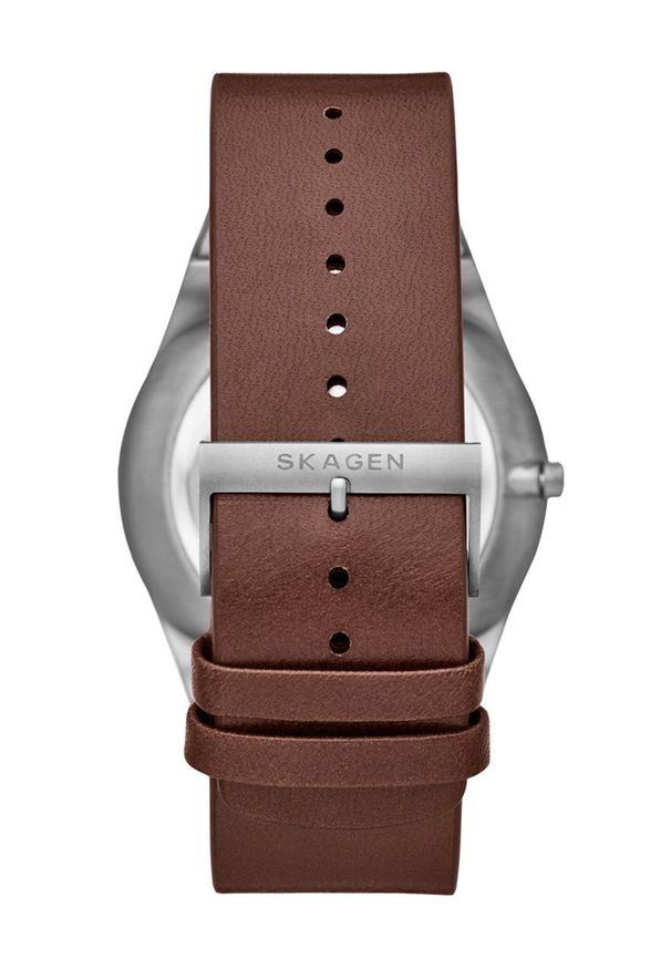 Skagen - Zegarek SKW6574. Kolor: brązowy. Materiał: skóra, materiał