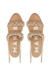 Manebi Espadryle Hamptons Two Braided Bands Wedge Espadrilles M 1.1 WE Beżowy. Kolor: beżowy. Materiał: skóra, zamsz #5