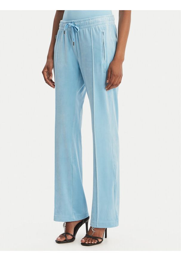 Juicy Couture Spodnie dresowe Tina JCWBJ126327 Błękitny Straight Leg. Kolor: niebieski. Materiał: syntetyk
