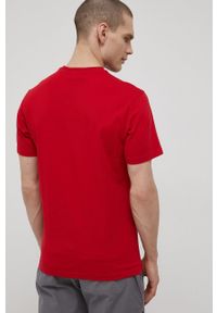 Helly Hansen t-shirt bawełniany kolor czerwony z nadrukiem. Kolor: czerwony. Materiał: bawełna. Wzór: nadruk