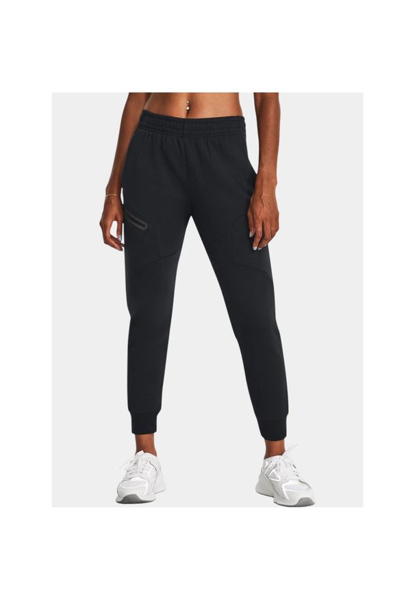 Spodnie sportowe damskie Under Armour Unstoppable FLC. Kolor: czarny. Sport: fitness