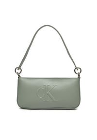 Calvin Klein Torebka Sculpted Shoulder K60K612725 Szary. Kolor: szary. Materiał: skórzane