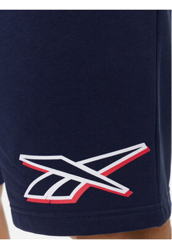 Reebok Szorty sportowe Identity IN1680 Granatowy Regular Fit. Kolor: niebieski. Materiał: bawełna, syntetyk. Styl: sportowy
