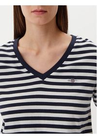 GANT - Gant T-Shirt 4200566 Granatowy Regular Fit. Kolor: niebieski. Materiał: bawełna