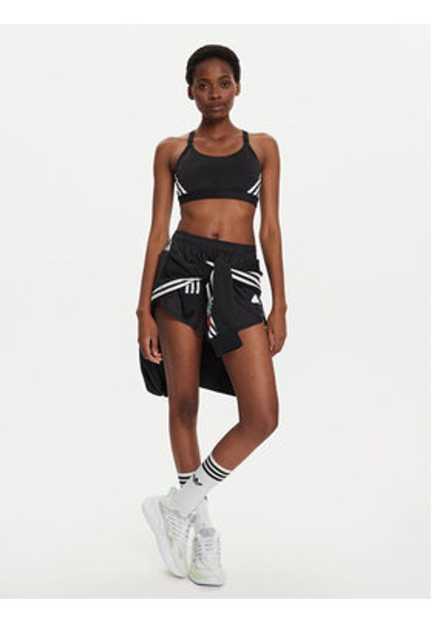 Adidas - adidas Biustonosz sportowy Powerimpact Luxe Medium-Support Maternity IT2727 Czarny Slim Fit. Kolor: czarny. Materiał: syntetyk