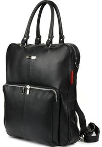 Plecak Beltimore Czarny duży plecak na laptopa skóra naturalna pasek Beltimore N24 NoSize. Kolor: czarny. Materiał: skóra