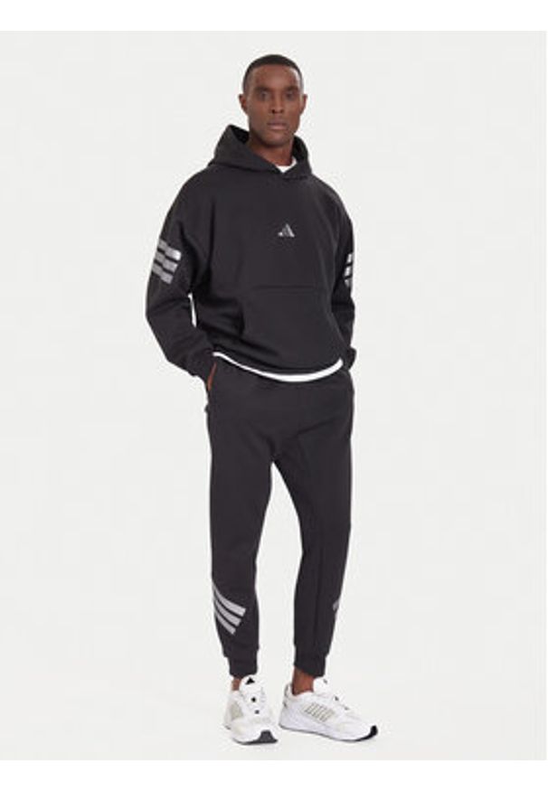 Adidas - adidas Bluza Future Icons 3-Stripes JX1956 Czarny Regular Fit. Kolor: czarny. Materiał: syntetyk, bawełna