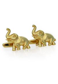 Modini - Złote spinki do mankietów - słonie A286. Kolor: złoty #1