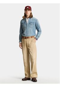 Polo Ralph Lauren Koszula jeansowa 710703936001 Niebieski Regular Fit. Typ kołnierza: polo. Kolor: niebieski. Materiał: bawełna #5