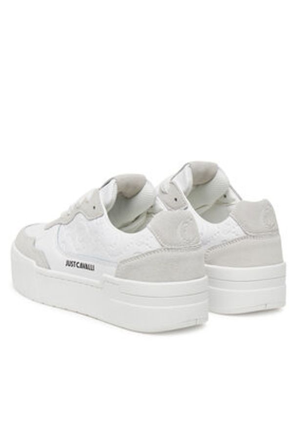 Just Cavalli Sneakersy 78RA3ST3 ZPB00 Biały. Kolor: biały. Materiał: skóra