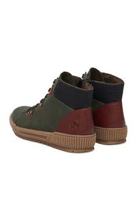Rieker Botki N0711-54 Zielony. Kolor: zielony. Materiał: syntetyk, materiał