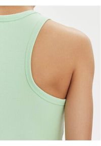 Tommy Jeans Sukienka letnia Essential DW0DW17406 Zielony Slim Fit. Kolor: zielony. Materiał: bawełna. Sezon: lato
