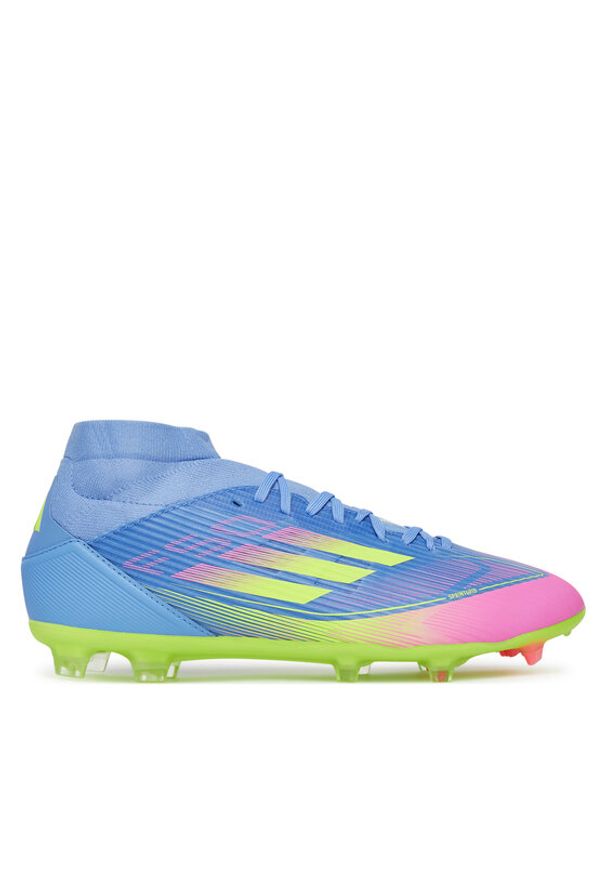 Adidas - adidas Buty do piłki nożnej F50 League Mid Firm/Multi-Ground JI0436 Granatowy. Kolor: niebieski. Materiał: materiał