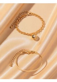 Sinsay - Bransoletki 2 pack - złoty. Materiał: złote. Kolor: złoty #1