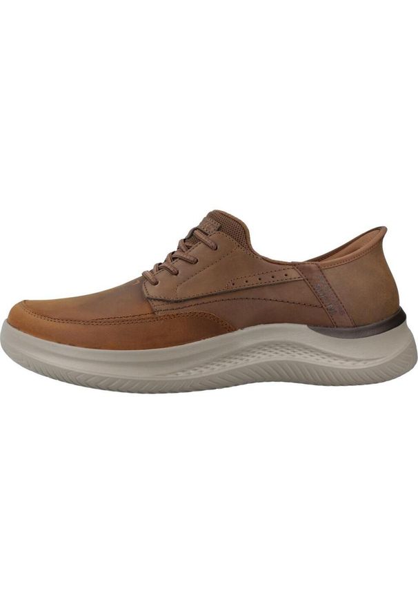skechers - Buty sportowe Sneakersy męskie, Slip-Ins: Rory. Kolor: brązowy. Sport: turystyka piesza