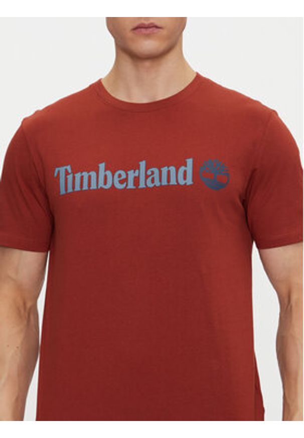 Timberland T-Shirt TB0A5UPQ Czerwony Regular Fit. Kolor: czerwony. Materiał: bawełna