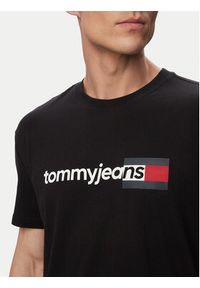 Tommy Jeans T-Shirt Entry Dna DM0DM23406 Czarny Regular Fit. Kolor: czarny. Materiał: bawełna #4