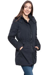 Lee - DAMSKA KURTKA ZIMOWA LEE LONG PUFFER NAVY BLACK L56EVH01. Kolor: niebieski. Sezon: zima #4