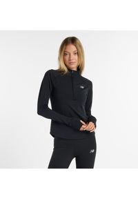 Bluza damska New Balance WT51201BK – czarna. Okazja: na spacer. Kolor: czarny. Materiał: poliester, materiał. Styl: sportowy, elegancki