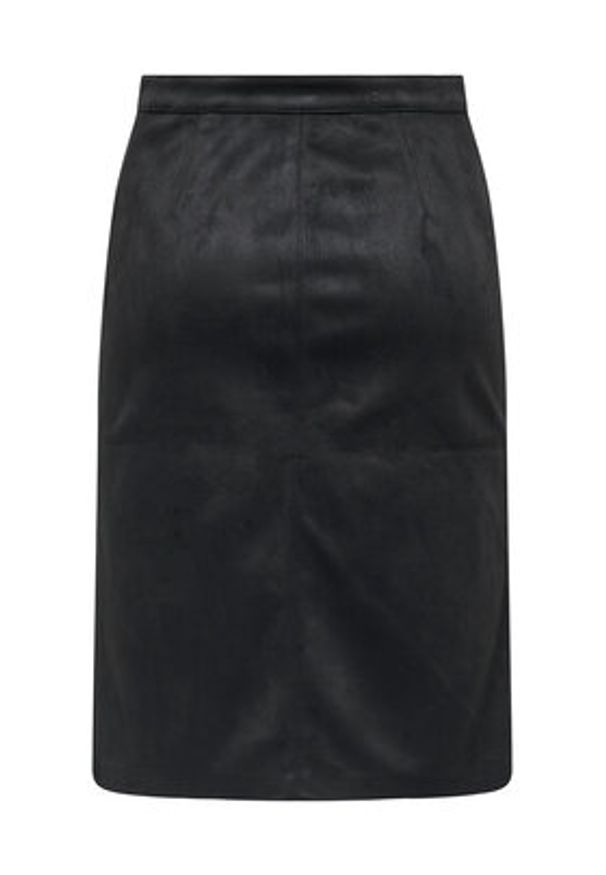 only - ONLY Spódnica z imitacji skóry Loline 15357433 Czarny Regular Fit. Kolor: czarny. Materiał: skóra