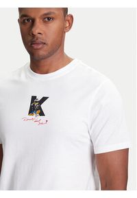 Karl Lagerfeld - KARL LAGERFELD T-Shirt 755099 553270 Biały Regular Fit. Typ kołnierza: dekolt w karo. Kolor: biały. Materiał: bawełna #4
