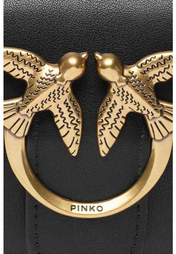 Pinko - PINKO Czarny torebka Love One Wallet C Vitello AW25. Kolor: czarny. Materiał: skórzane. Styl: elegancki
