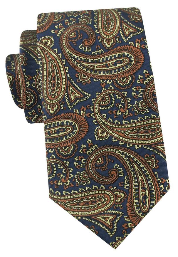 Krawat Męski - Angelo di Monti - Kolorowy z Dużym Paisley. Kolor: wielokolorowy. Materiał: tkanina. Wzór: paisley, kolorowy. Styl: elegancki, wizytowy