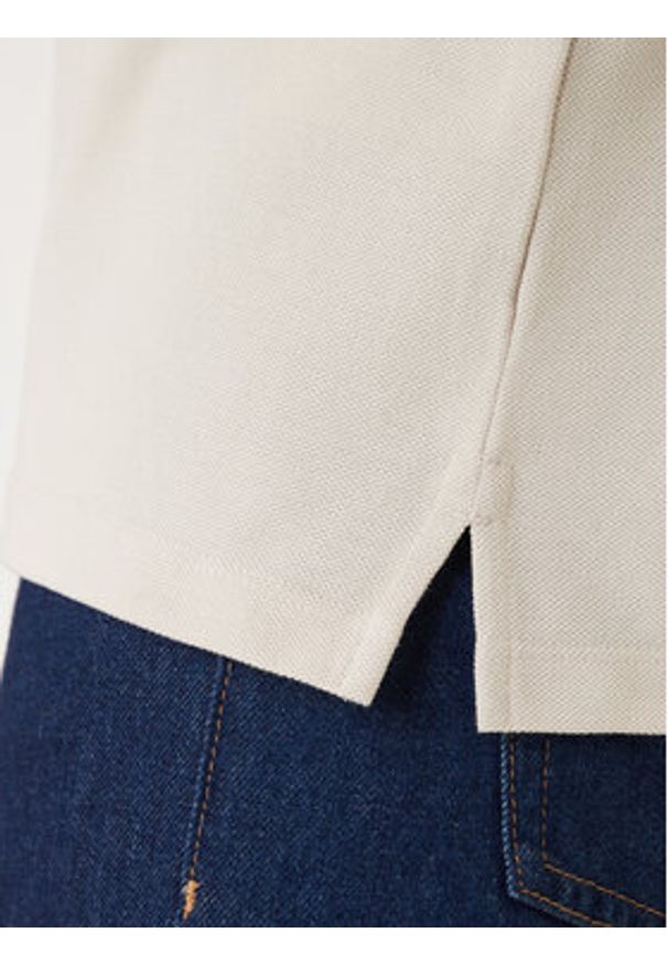 Calvin Klein Jeans Polo LV040EM269 Beżowy Regular Fit. Typ kołnierza: polo. Kolor: beżowy. Materiał: bawełna