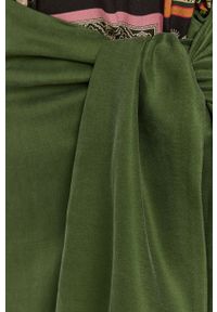 Marella spódnica kolor zielony midi prosta. Okazja: na co dzień. Kolor: zielony. Materiał: tkanina. Wzór: gładki. Styl: casual #3