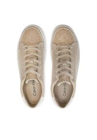 Calvin Klein Sneakersy Flatform Cup Lace Up Epi Mono HW0HW01911 Beżowy. Kolor: beżowy. Materiał: skóra #2