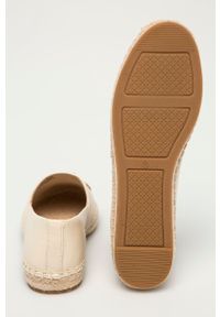 Tory Burch - Espadryle skórzane. Nosek buta: okrągły. Kolor: beżowy. Materiał: skóra #2
