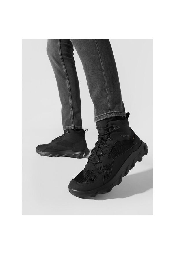 ecco - Trekkingi ECCO. Kolor: czarny. Technologia: Gore-Tex. Sport: turystyka piesza