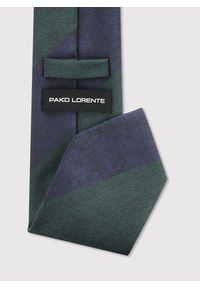 Pako Lorente - PAKO LORENTE – Granatowy krawat w pasy. Kolor: niebieski. Materiał: poliester #3
