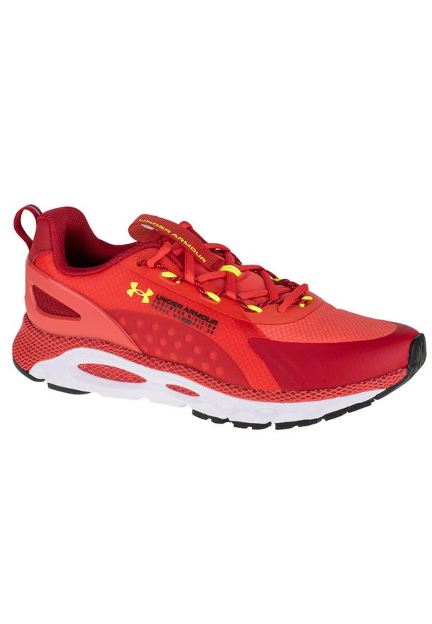 Buty do chodzenia męskie, Under Armour Hovr Infinite Summit 2. Zapięcie: sznurówki. Kolor: czerwony. Materiał: syntetyk, tkanina, materiał. Szerokość cholewki: normalna. Sport: turystyka piesza