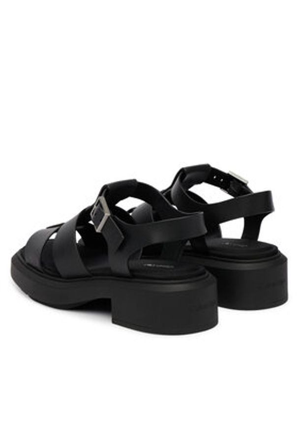 Calvin Klein Sandały Chunky Sandal Fisherm Lth HW0HW02904 Czarny. Kolor: czarny. Materiał: skóra