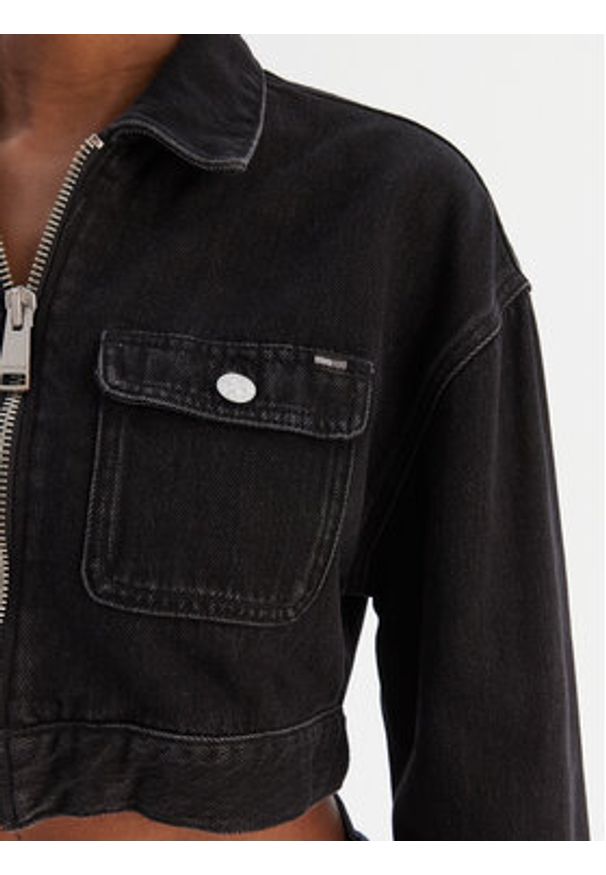 Tommy Jeans Kurtka jeansowa Station DW0DW22523 Czarny Regular Fit. Kolor: czarny. Materiał: bawełna