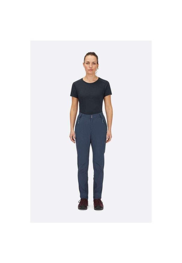 Spodnie softshellowe damskie Rab Ascendor Light Pants Regular. Kolor: szary, niebieski, wielokolorowy. Sport: turystyka piesza