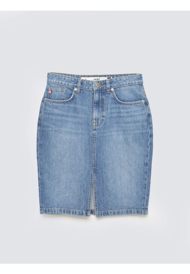 Big-Star - Spódnica damska jeansowa mini niebieska Zoe 462. Okazja: na co dzień. Kolor: niebieski. Materiał: jeans. Styl: casual, klasyczny
