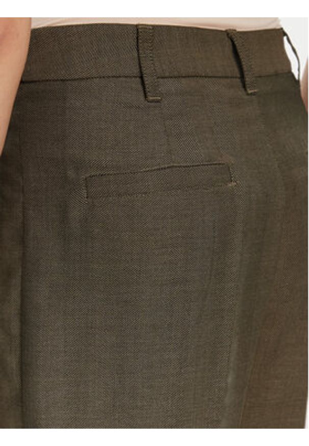 Marella Spodnie materiałowe Hull 2523136161 Khaki Loose Fit. Kolor: brązowy. Materiał: syntetyk