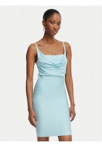 Guess Sukienka koktajlowa W6GK83 Z0686 Niebieski Slim Fit. Kolor: niebieski. Materiał: wiskoza. Styl: wizytowy #1