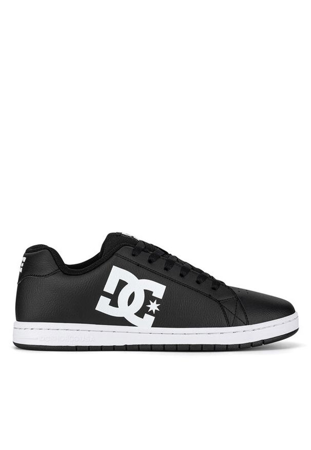DC Sneakersy GAVELER SN ADYS100574-BKW Czarny. Kolor: czarny. Materiał: skóra
