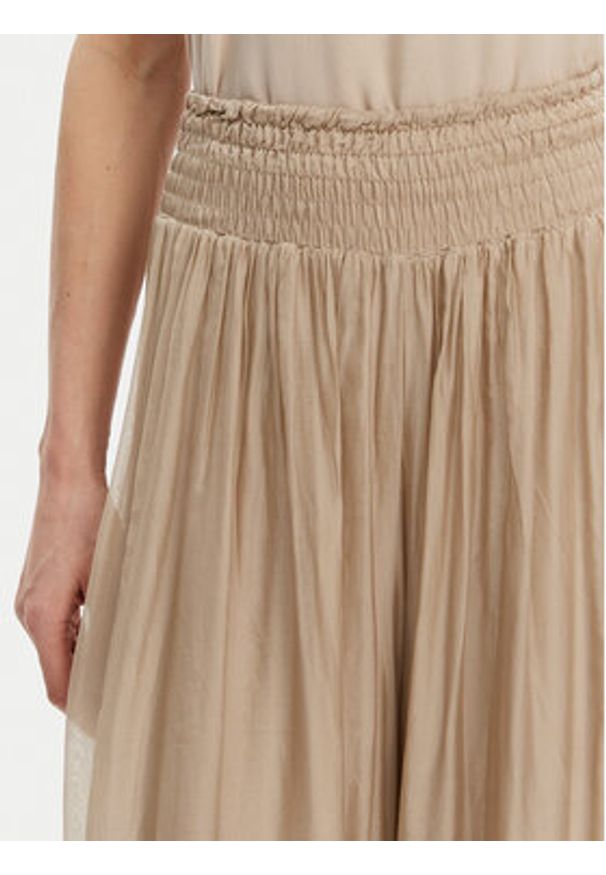 ViCOLO Spodnie palazzo TD0021 Beżowy Regular Fit. Kolor: beżowy. Materiał: wiskoza