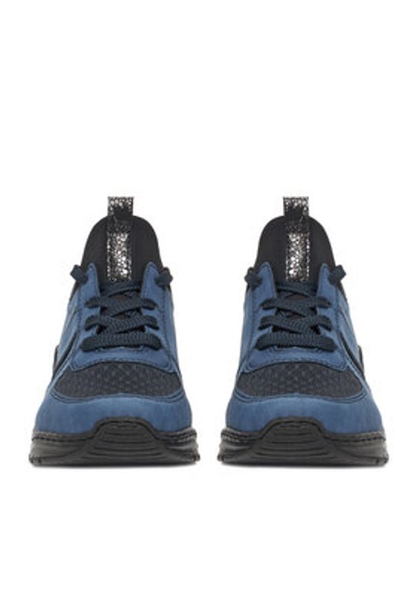 Rieker Sneakersy M4970-14 Niebieski. Kolor: niebieski. Materiał: materiał, syntetyk
