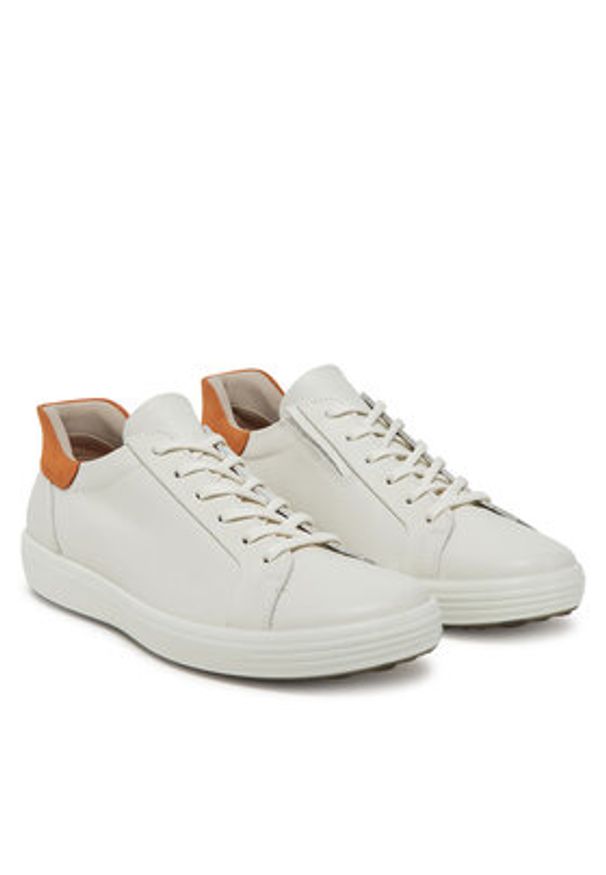 ecco - ECCO Sneakersy Soft 7 47082450104 Biały. Kolor: biały. Materiał: skóra