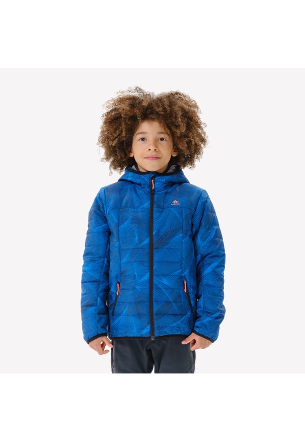 quechua - Kurtka turystyczna zimowa dla dzieci Quechua MH 500. Kolor: niebieski. Materiał: materiał, poliester. Sezon: zima. Styl: sportowy